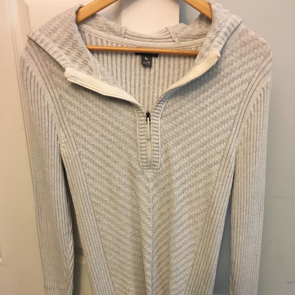 🤎 Eddie Bauer Women Cable Knit Hoodie Sz M